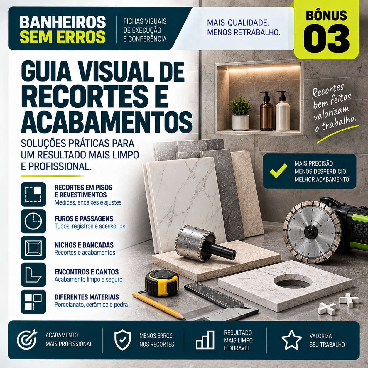 BÔNUS 03 — Guia Visual de Recortes e Acabamentos